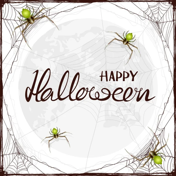 Cadılar Bayramın kutlu olsun metin içinde örümcek ağı ile örümcekler