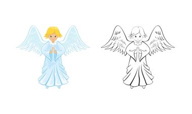 Angel for coloring book clipart