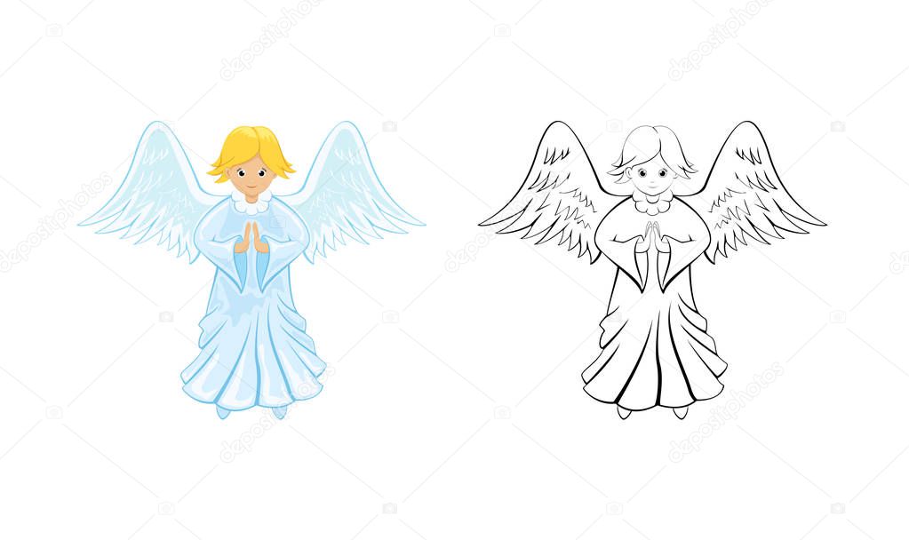 Angel for coloring book