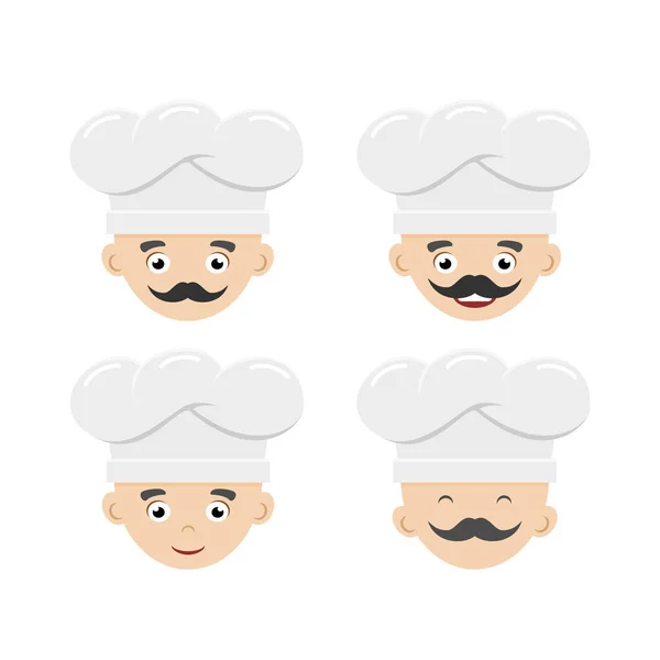 Set of funny cooks — Stock Vector