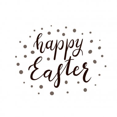 Metin mutlu Paskalya noktalı