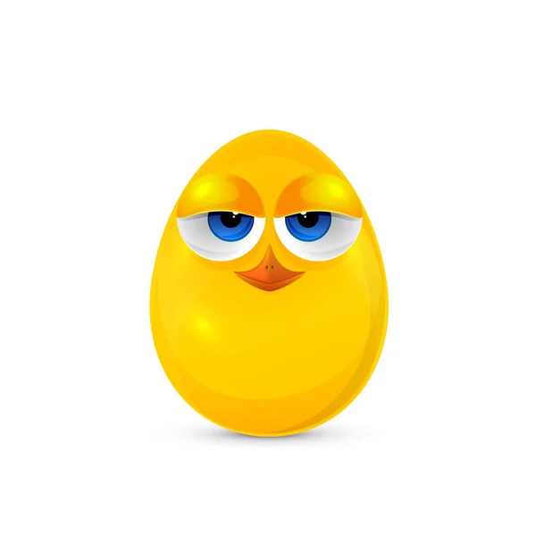 Bir tavuk gözlü sarı yumurta — Stok Vektör