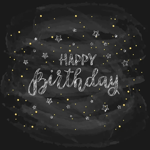 Happy birthday chalkboard Vector Art Stock Images Depositphotos