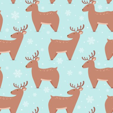 Noel Geyiği ile Mavi Kusursuz Arkaplan