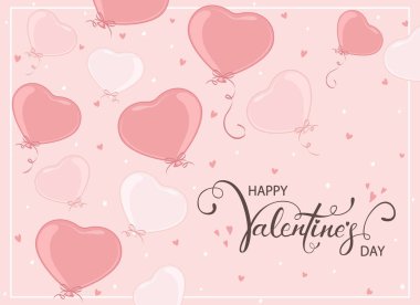 Sevgililer Günü Balonları Pembe Arkaplanda Kupa Biçiminde