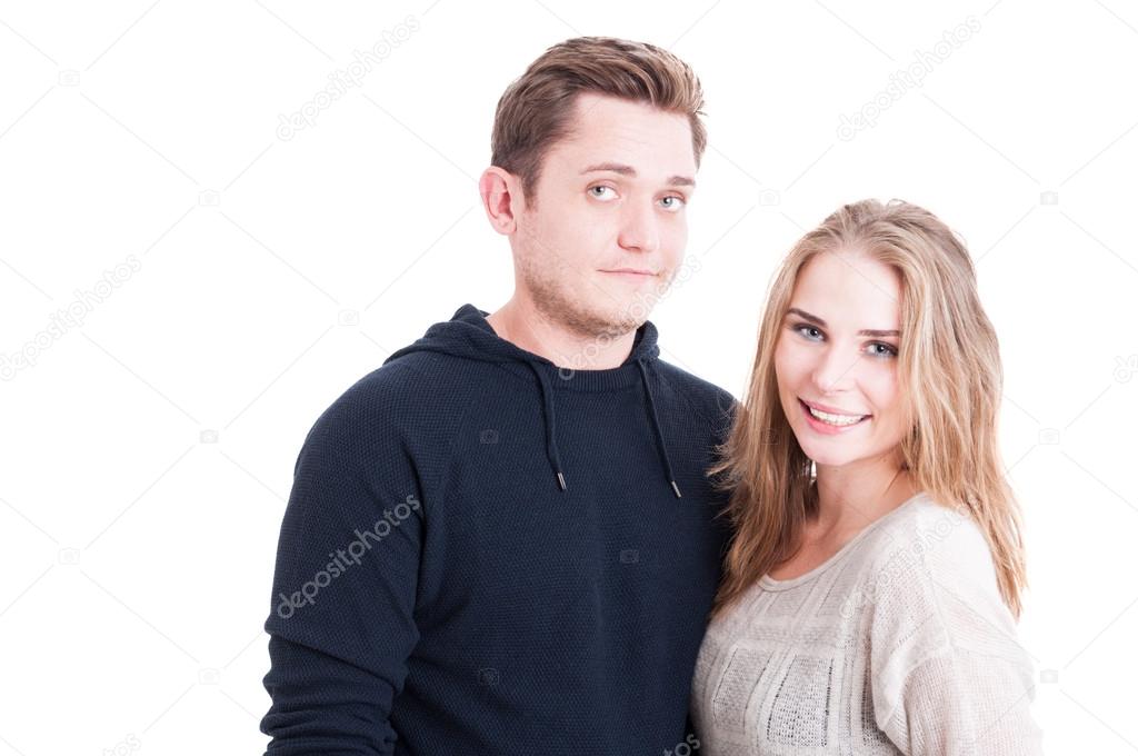 Portrait of man and woman being a handsome couple