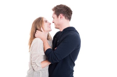 Mutlu çifte sarılma ve duyuşsal