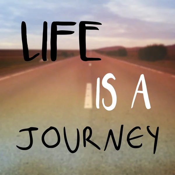 Life is a journey message or quote — Stock Photo, Image