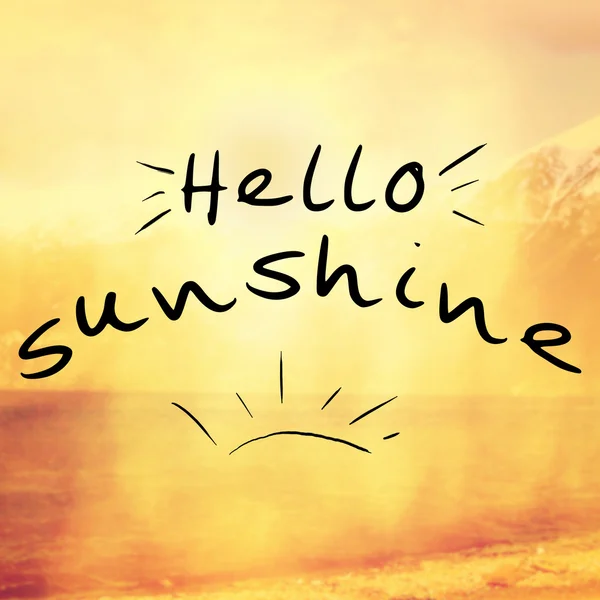Hello sunshine quote background — ストック写真