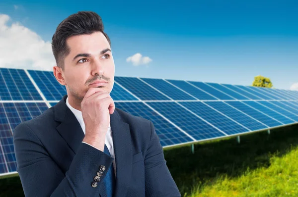 Portrait of thoughtful businessman — Stock Photo, Image