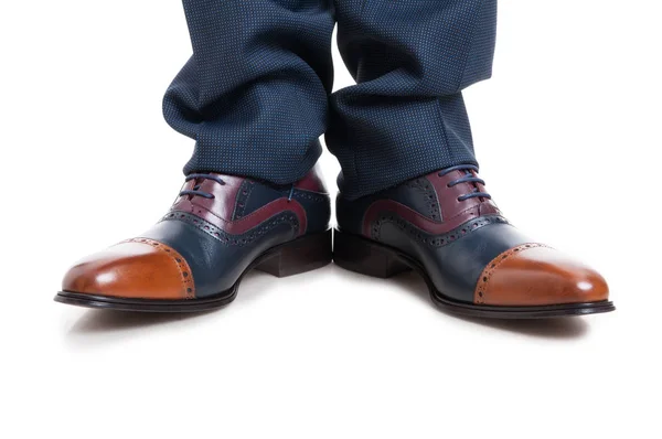 Close-up of classy man shoes and trousers — Stock Photo, Image