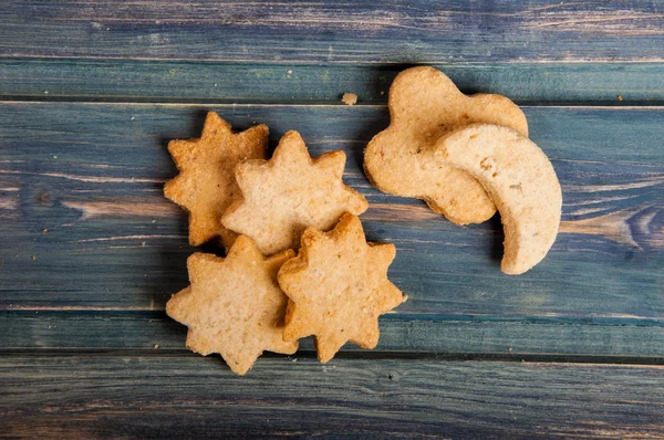 Süße Butterkekse in der Draufsicht — Stockfoto