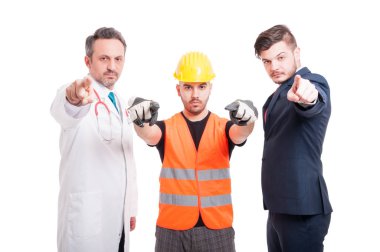Bir grup insan farklı işleri ile