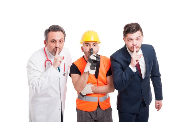 Attraktiva medic, engineer och affärsman — Stockfoto