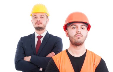 Yakın çekim portre erkek mühendis ve mimar