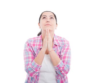 Güzel Bayan bir şey için dua