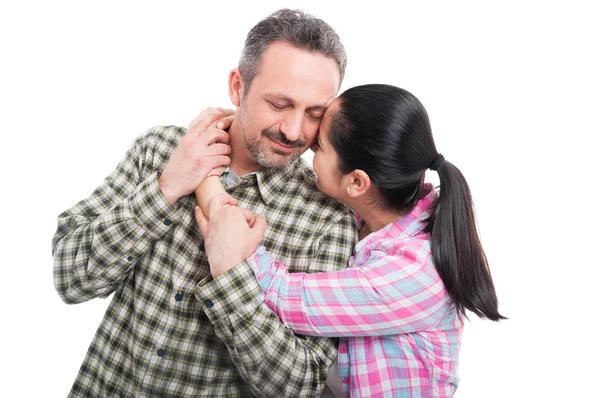 Feliz pareja sonriente en el amor — Foto de Stock