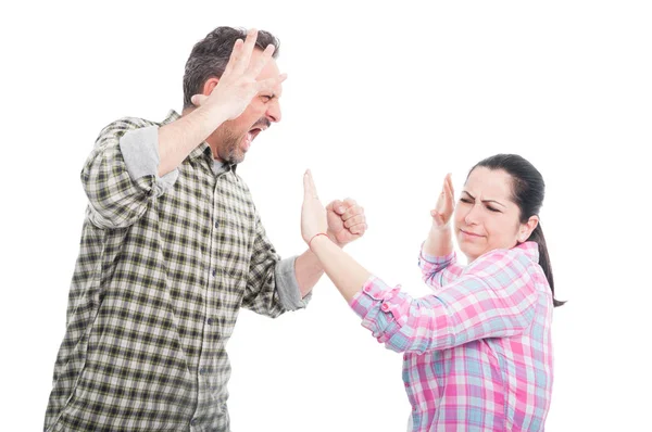 Married couple having a fight or altercation — Stock Photo, Image