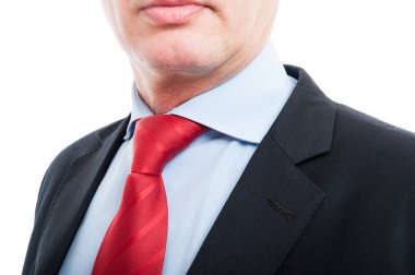 Üst düzey iş erkek gömlek ve kravat Close-Up