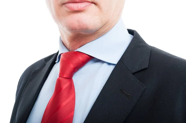 Close-up of senior business man shirt and tie — Stock Photo, Image