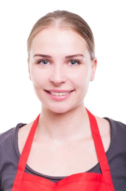 Gülümseyen işçi temiz portresi