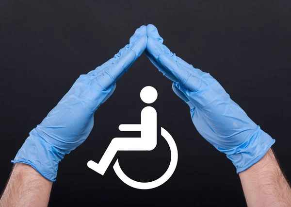 Conceito de ajuda e assistência ao deficiente — Fotografia de Stock