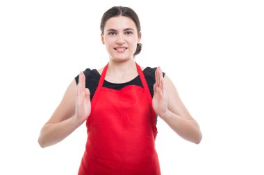 Eller arasında bir şey tutan kadın işveren 