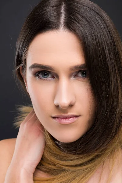 Portrait of young woman with pure skin — Stock Photo, Image