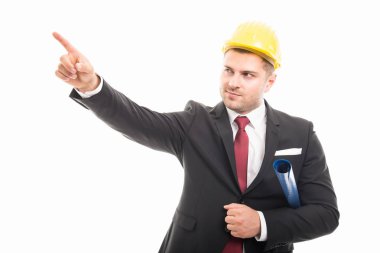 Takım ve yukarı dönük işçisi holding harita mimar