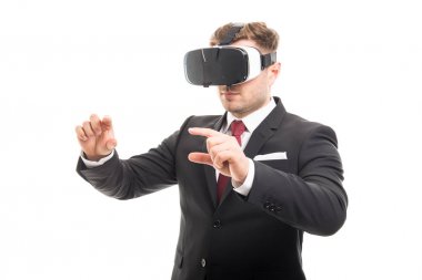 Bir şey yakalamak vr gözlük takıyor Yöneticisi 