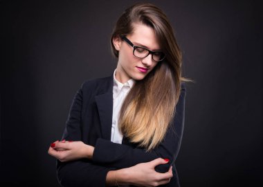 Dirsek ağrısı acı genç kadın Yöneticisi