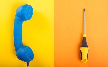 Telefon ahizesi ve bir screwdrive