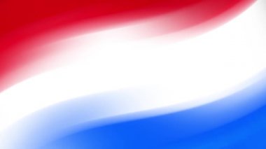 Hollanda 'nın soyut dalgalanan bayrağı: kusursuz döngü animasyonu (tam ekran, 4K)