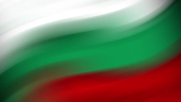 Bandera Ondeante Abstracta Bulgaria Animación Bucle Sin Costuras Pantalla Completa — Vídeo de stock