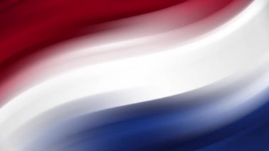 Hollanda 'nın soyut bayrağı: kusursuz döngü animasyonu (tam ekran, 4K)