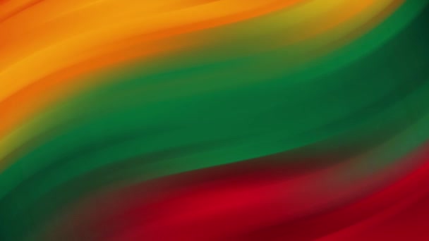 Bandera Ondeante Abstracta Lituania Animación Bucle Sin Costuras Pantalla Completa — Vídeos de Stock