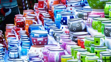 Prague, Çek Cumhuriyeti için parlak renklerde el yapımı eşyalar