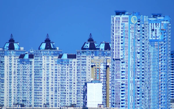 New Buildings Center Kiev Sunny Weather — Stock Photo, Image