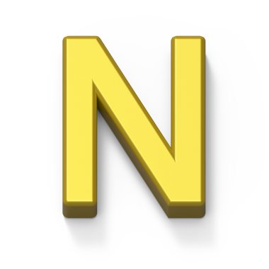 Mat altın yazı tipi N