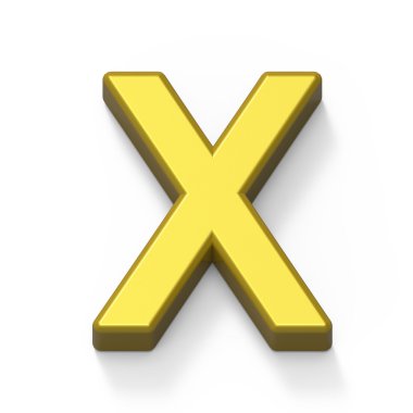 Mat altın yazı tipi X