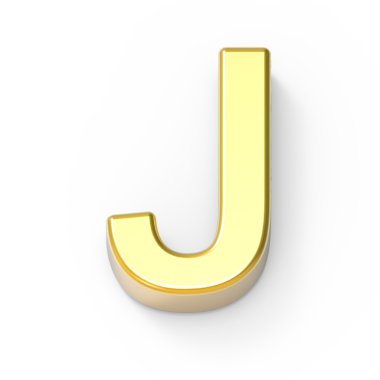 Mat altın yazı tipi J