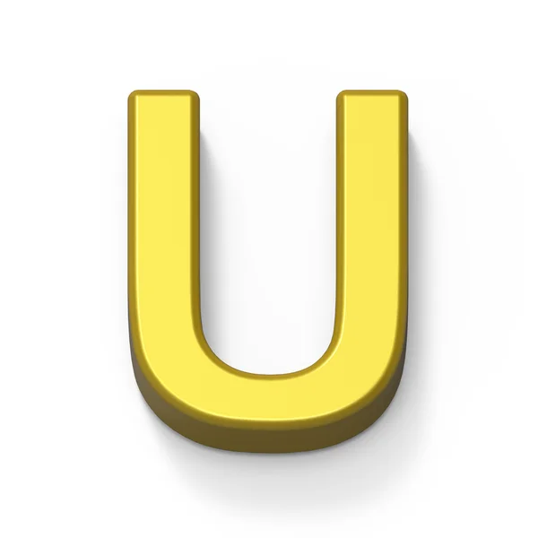 Matte gold font U — Stock Photo, Image