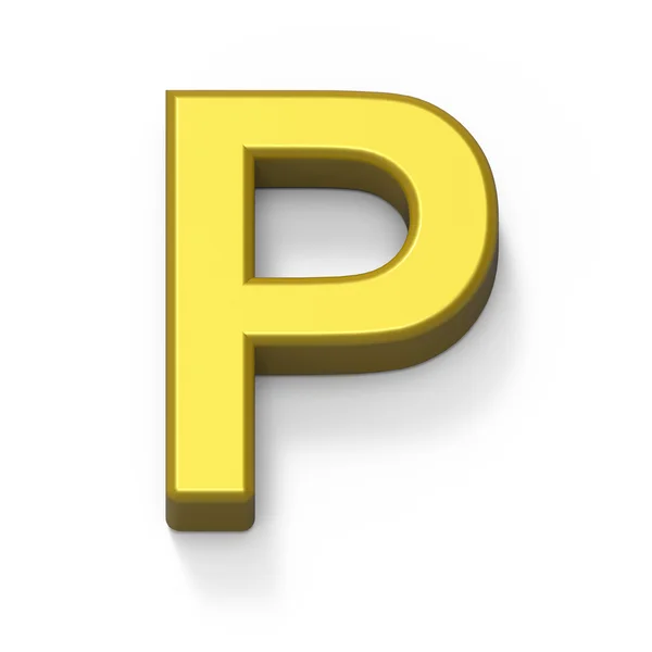 Font color oro opaco P — Foto Stock