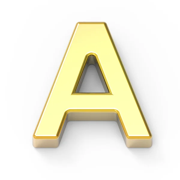 Матовый золотой шрифт А — стоковое фото