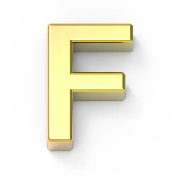 Matte gold font F — Stockfoto