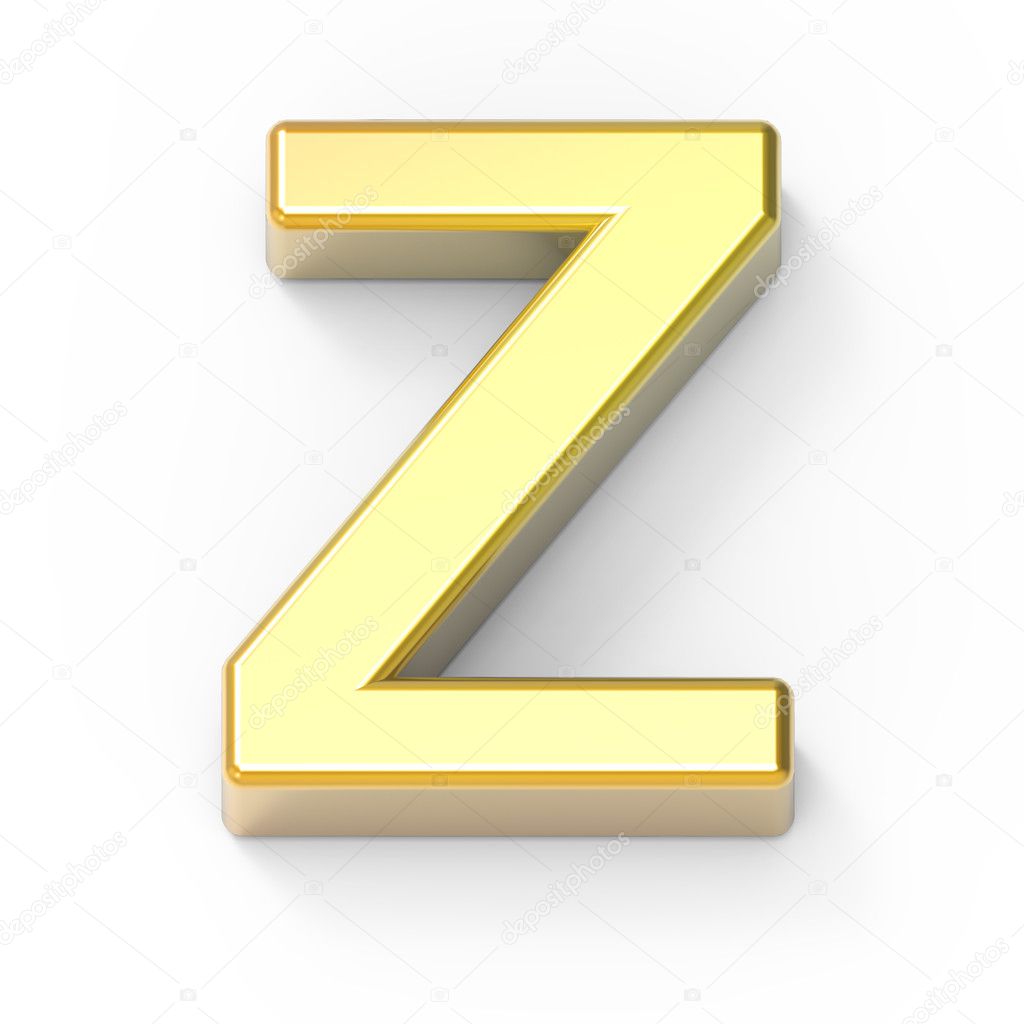 Matte gold font Z
