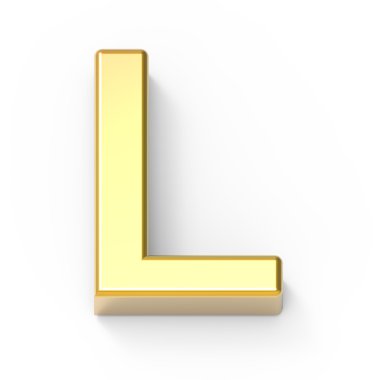 Matte gold font L