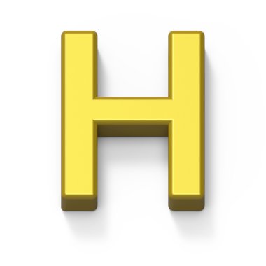 Mat altın yazı tipi H