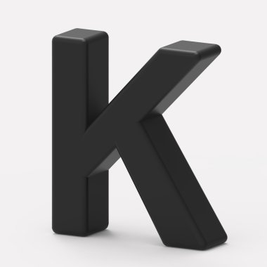 doğru siyah harf K