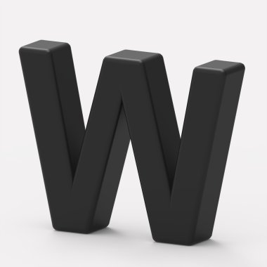 doğru siyah harf W